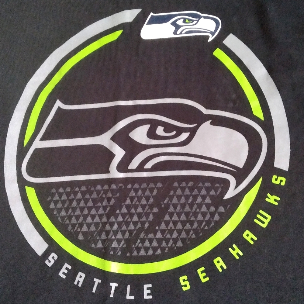 Seattle Seahawks Black Fanatics Cotton‎ T-Shirt 3XLT